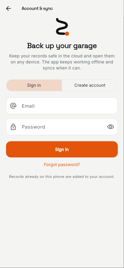 2. Sign in, or create an account.