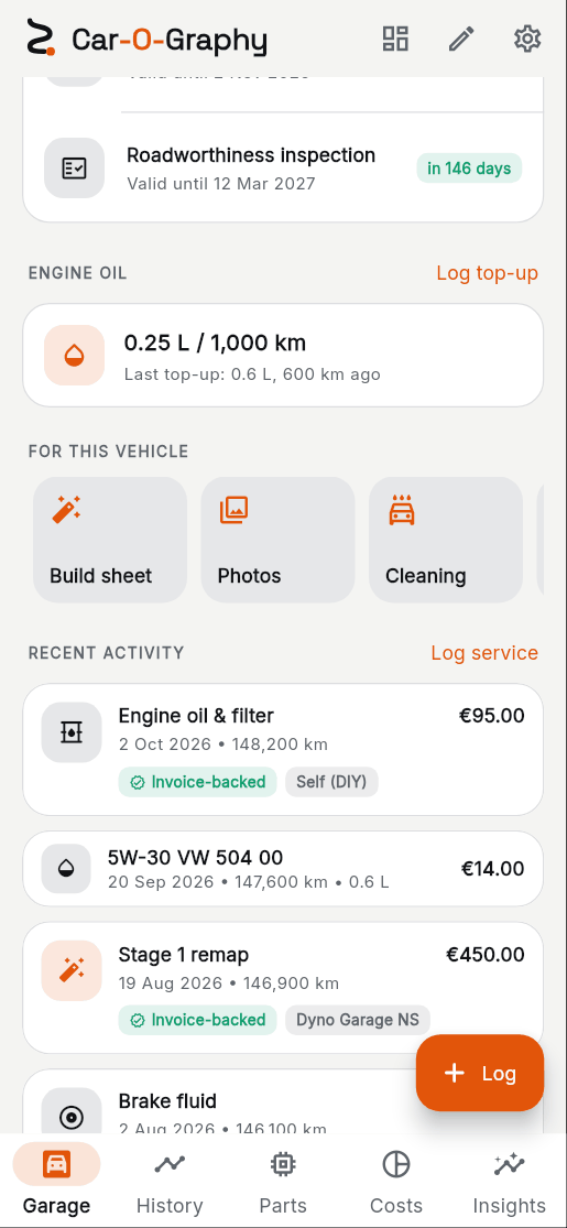 2. Swipe the For this vehicle row for Build sheet and Photos.