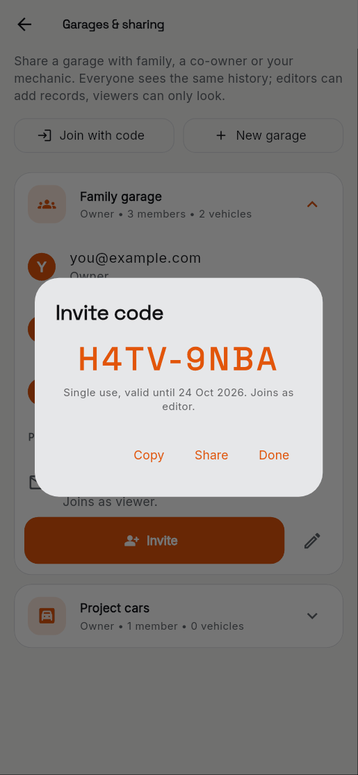 4. Send the code. It works once.