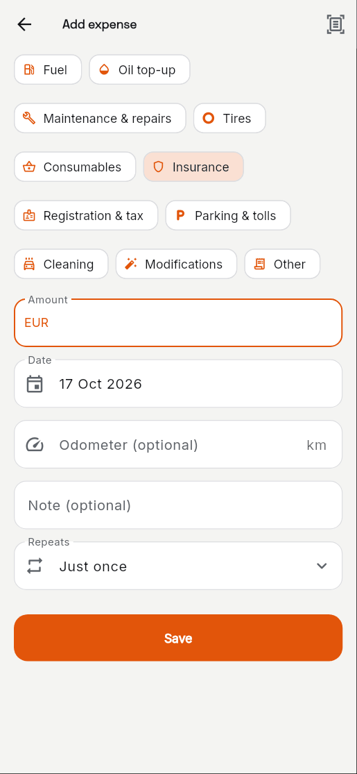 2. The same on any expense.